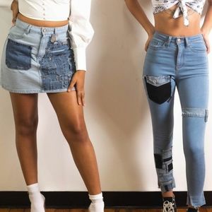 CUSTOM DENIM JEANS/SKIRTS